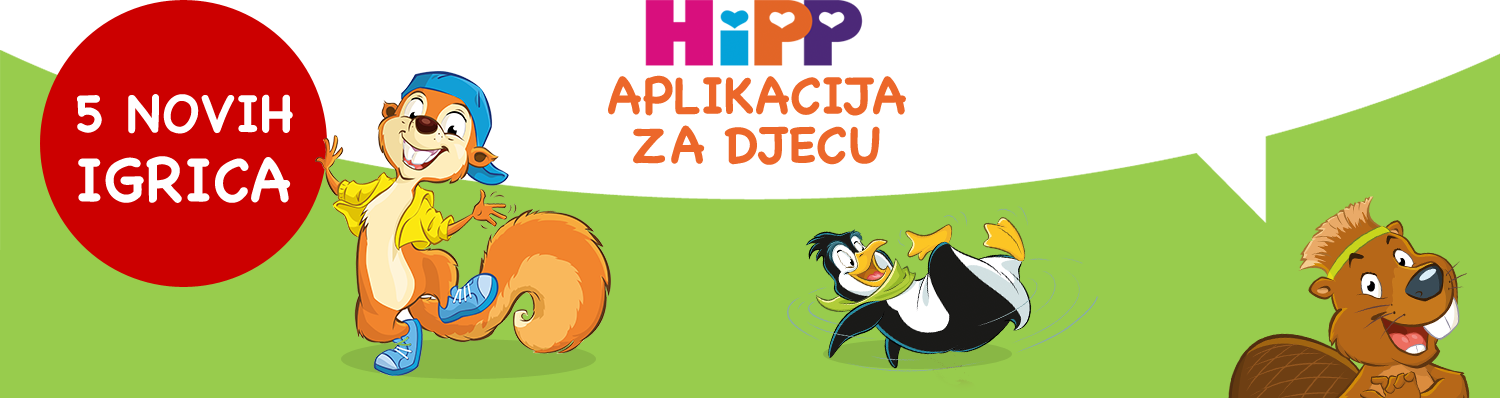 Tri animirane životinje prikazane su na šarenoj pozadini, s tekstom na stranom jeziku.