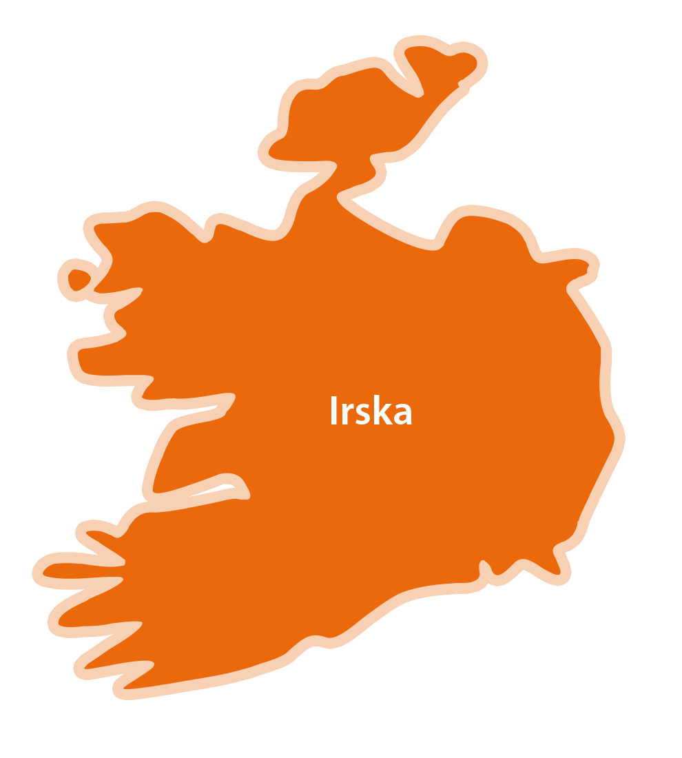 Jednostavna karta Islanda s označenim glavnim gradom Reykjavíkom.