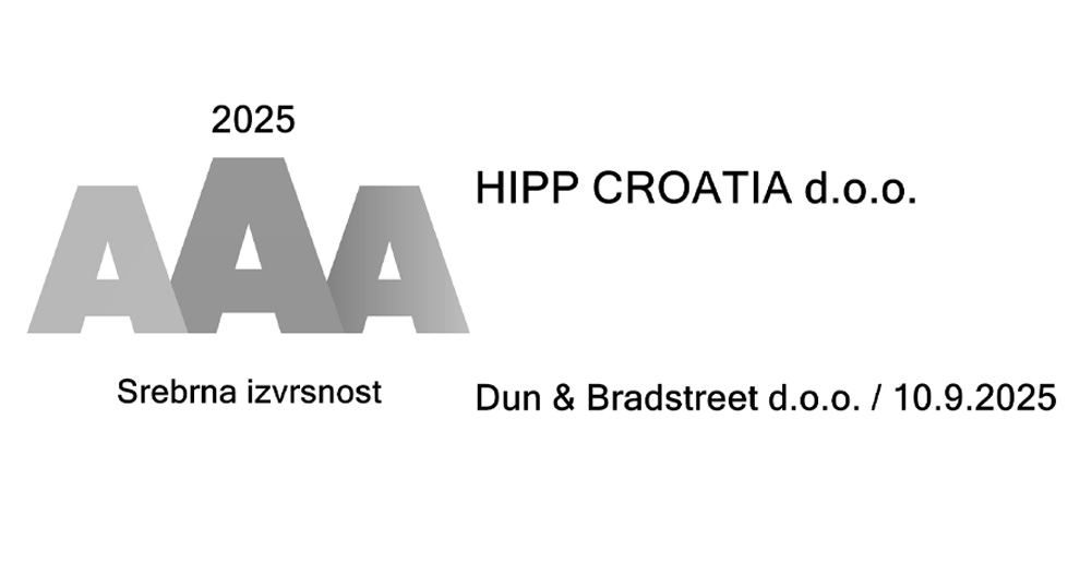 Ocjena AAA za HIPP CROATIA d.o.o. od strane Dun & Bradstreet-a od 10.9.2025.