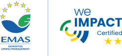 EMAS & we IMPACT Certified logos